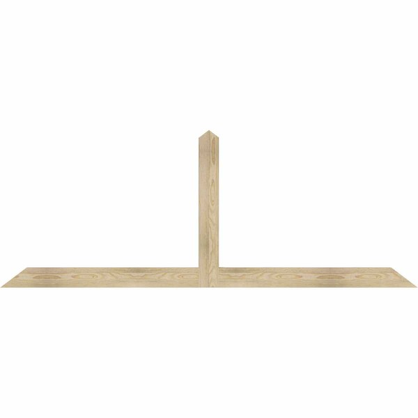 Ekena Millwork Portland Rough Sawn Timber Gable Bracket, Douglas Fir, 84"W x 31"H x 2"D x 4"F, 9/12 Pitch GBW084X31X0204POR00RDF - main
